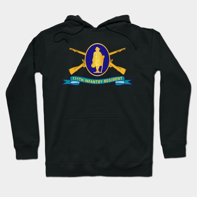 111th Infantry Regiment - DUI w Br - Ribbon X 300 Hoodie by twix123844